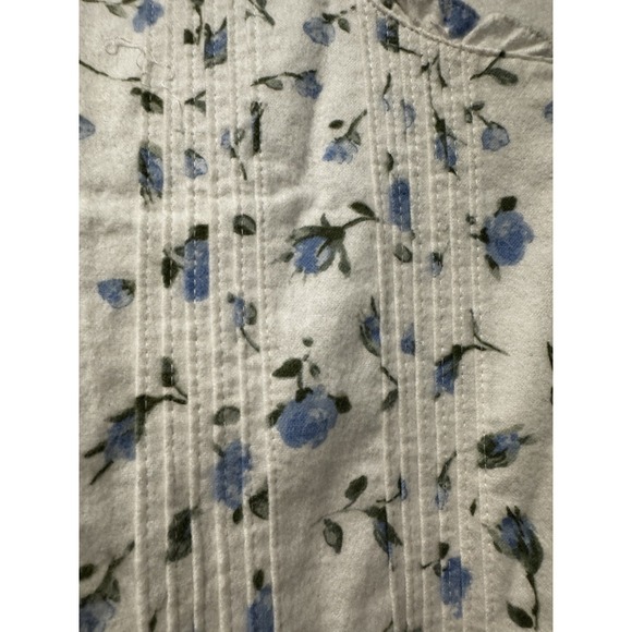 Vintage Laura Ashley Blue Floral Long Nightgown XL Cottage Core NWT 80s/90s‎ NOS - Picture 2 of 16
